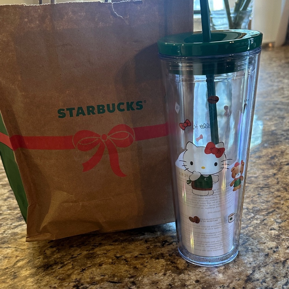 2025 Starbucks Green Hello Kitty Tumbler- Brand New